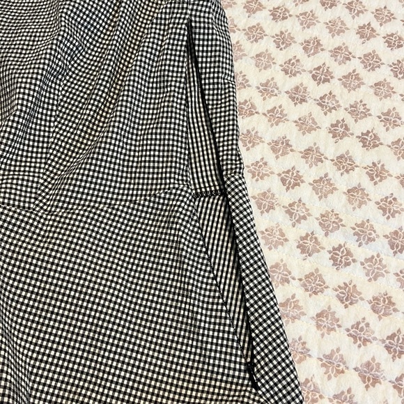 Topshop Black White Gingham Checked Skater Micro Mini Party Summer Dress Size 10 - Picture 10 of 15